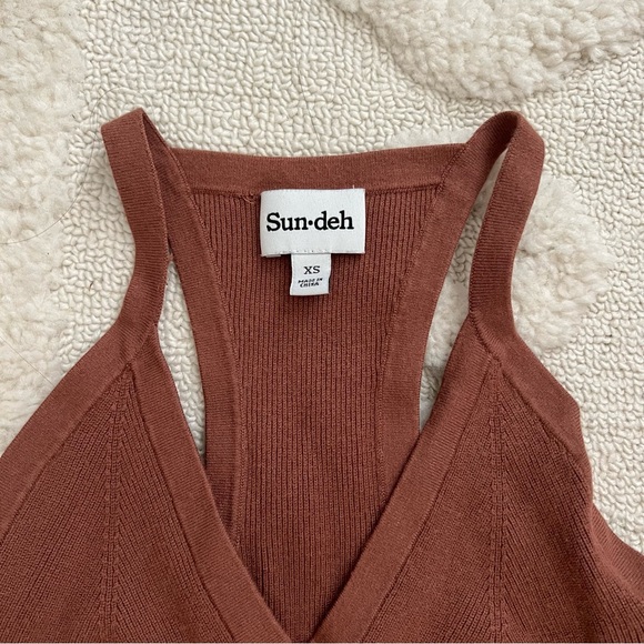Aritzia Sun•deh Brown Sweater Bodycon Dress - Picture 6 of 6